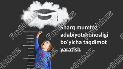 sharq mumtoz adabiyotshunosligi boʻyicha taqdimot yaratish — PPTX