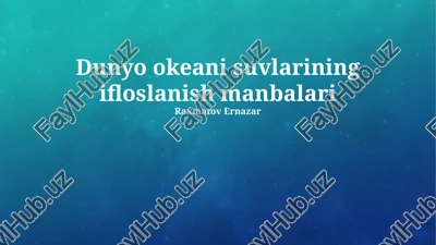 sanoat chiqindilari — PPTX