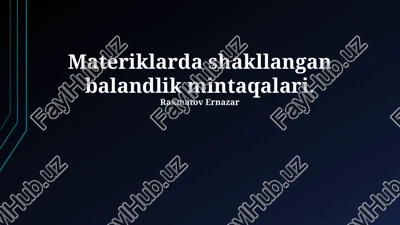 kontinentlarda balandlik mintaqalari shakllanishi — PPTX