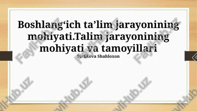 boshlang'ich ta'lim mohiyati — PPTX