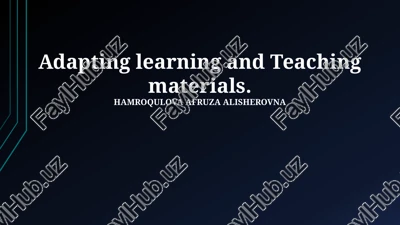 adapting learning and teaching materials — PPTX