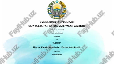 kataliz nazariyalari — PPTX