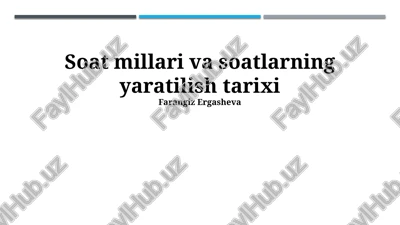 quyosh soatlarining kelib chiqishi — PPTX