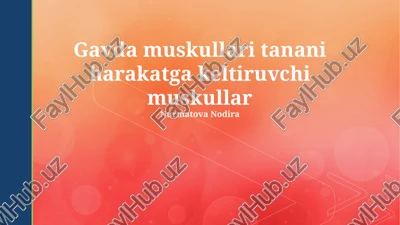 skeletal mushaklar: umumiy ko'rinish — PPTX