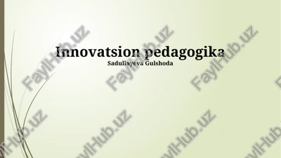 innovatsion pedagogika — PPTX