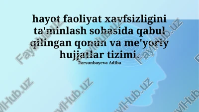 mehmatni muhofaza qilish to'g'risida qonun — PPTX