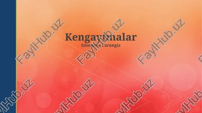 kengaytmalar — PPTX