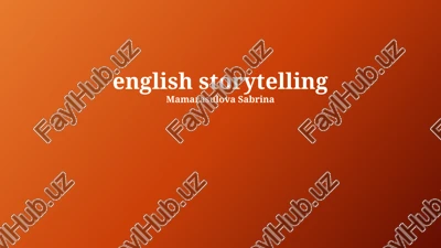 english storytelling — PPTX