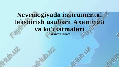 nevralogiyada instrumental tekshirish usullari — PPTX