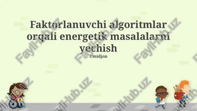 faktorizatsiya algoritmlari — PPTX