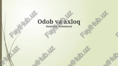 odob va axloq — PPTX