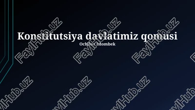 konstitutsiya davlatimiz qomusi — PPTX