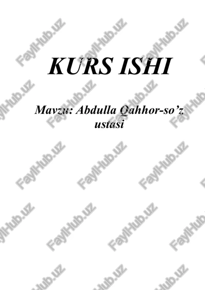 abdulla qahhor-so’z ustasi — DOCX