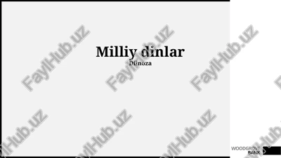 milliy dinlar — PPTX