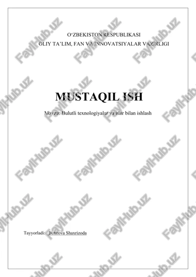 bulut texnologiyalari — DOCX