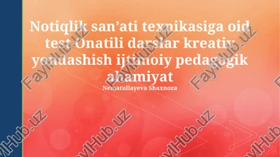 ritorika san'ati usullari — PPTX