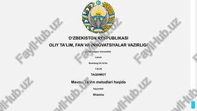 taʼlim metodlari haqida — PPTX