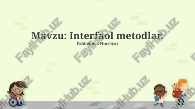 interfaol metodlar — PPTX