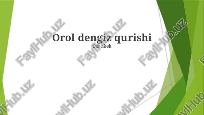 orol dengiz qurishi — PPTX