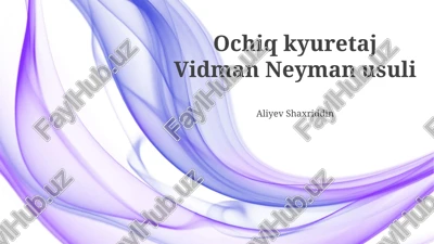 ochiq kuretaj vidman neyman usuli — PPTX