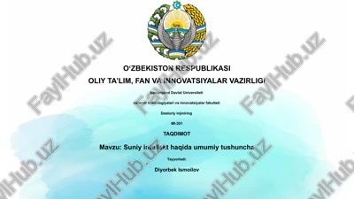 sun'iy intellekt haqida umumiy tushuncha — PPTX