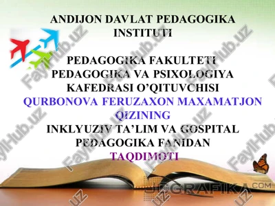 autistik spektr buzilishlariga ega bolalar uchun inklyuziv ta’lim va ularni amalga oshirish shart-sharoitlari — PPT