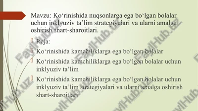 inklyuziv taʼlim strategiyalari — PPTX