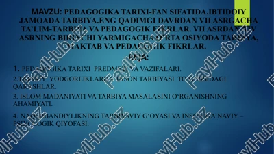 pedagogika tarixi — PPTX