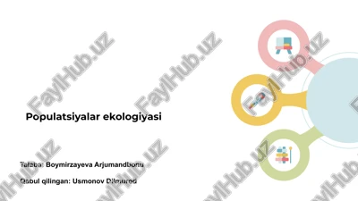 populatsiyalar ekologiyasi — PPTX