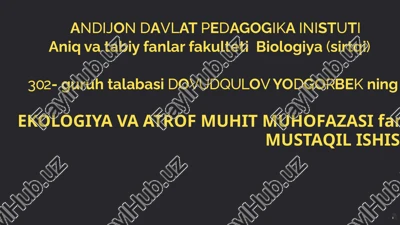 biologiya(sirtqi) — PPTX