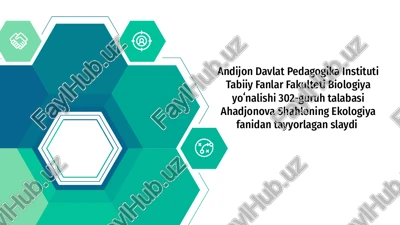 ekologiya fanidan tayyorlangan slayd — PPTX