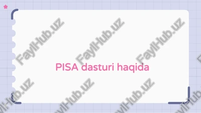 pisa dasturi — PPTX
