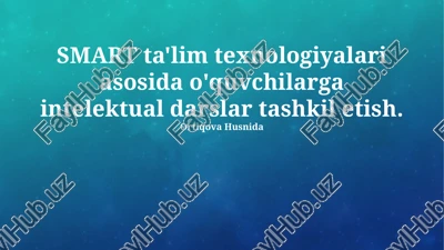 intellektual darslar tashkil etish — PPTX