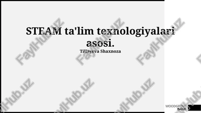 steam ta'limi: kelajak kasblari uchun tayyorgarlik — PPTX