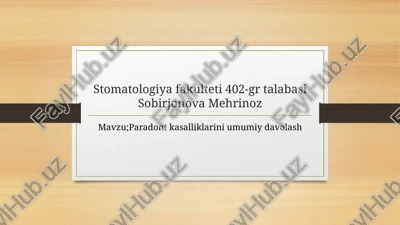 paradontkasalliklariniumumiydavolash — PPTX