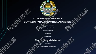 yugurish turlari — PPTX