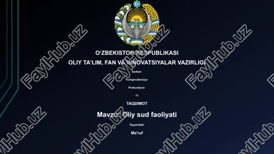 oliy sud faoliyati — PPTX