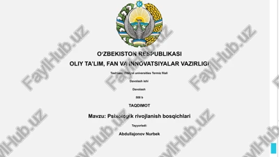 psixologik rivojlanish bosqichlari — PPTX
