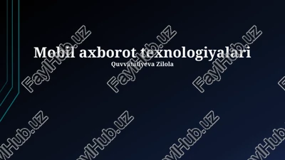 mobil axborot texnologiyalari — PPTX