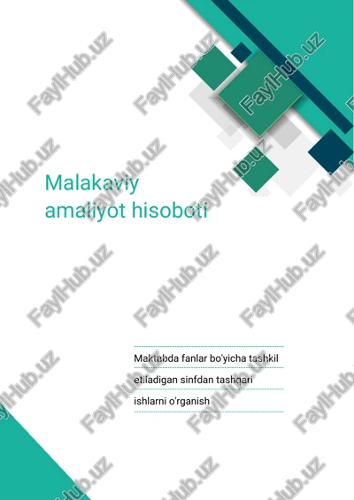 malakaviy amaliyot hisoboti — PDF