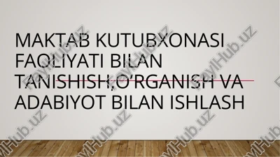 maktab kutubxonasi — PDF