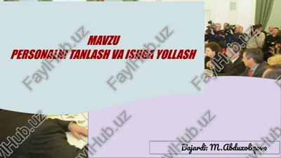 personalni tanlash va ishga yollash — PPTX