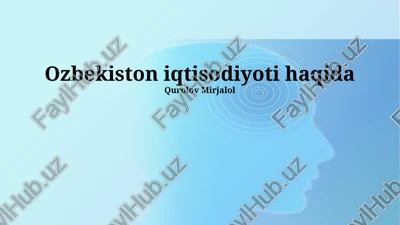 o'zbekiston iqtisodiyoti — PPTX