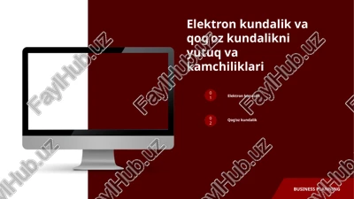 elektron kundalik, qog’oz kundalik — PPTX