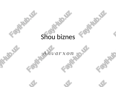 shou biznes — PPTX