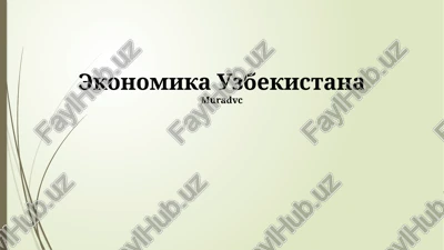 obzor ekonomiki uzbekistana — PPTX