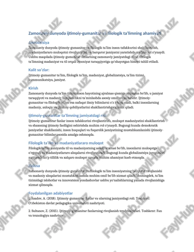 ijtimoiy-gumanitar va filologik ta'lim — DOCX