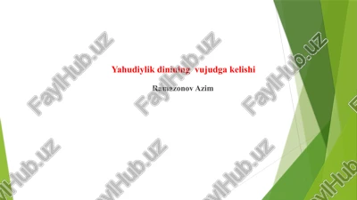 yahudiylikdininingvujudga kelishi — PPTX