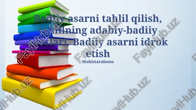 adabiy asar tahlili — PPTX