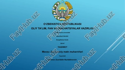 zamonaviy matn muharrirlari — PPTX